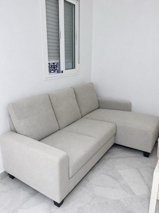 Sofá Chaise Longue Gris Ikea