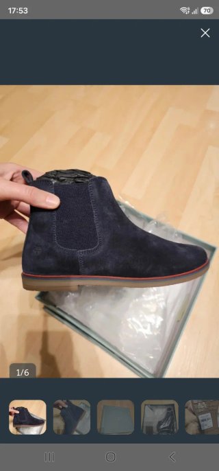 Botines de Piel Coconut Azul Talla 36