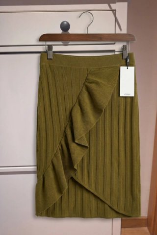 Falda Uterqüe Verde Oliva