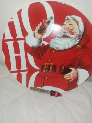Plato Navideño papá Noél con una pieza