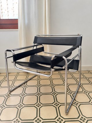 Réplica de Silla Wassily de Acero y Piel