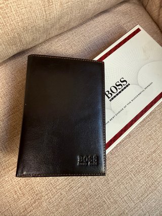 Cartera de Piel Hugo Boss Marrón