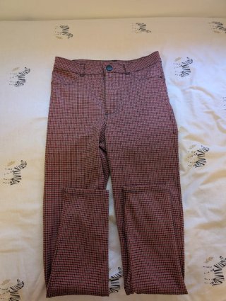 Pantalón de vestir estampado cuadros