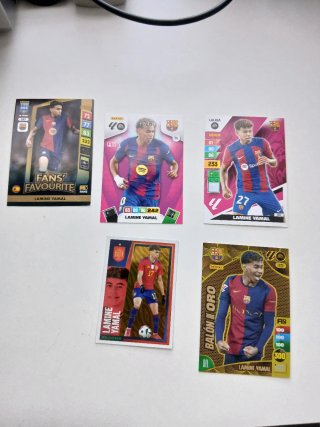 Lote de 5 cromos de Lamine Yamal
