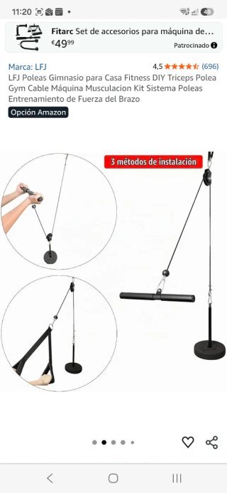Sistema de Poleas para Gimnasio en Casa LFJ