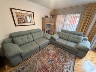Conjunto de Sofás 3 y 2 Plazas Verde