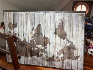 Cuadro Mapa Mundi Estilo Rústico ikea  200*150