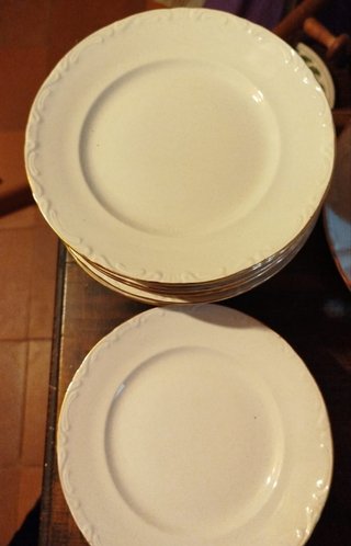 24 Platos de postre Pontesa con filo de oro