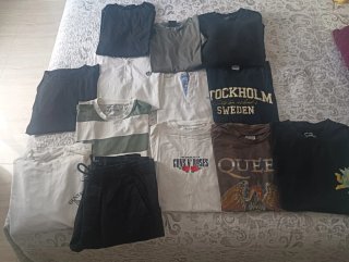 Lote de ropa joven: camisetas, sudadera y pantalón