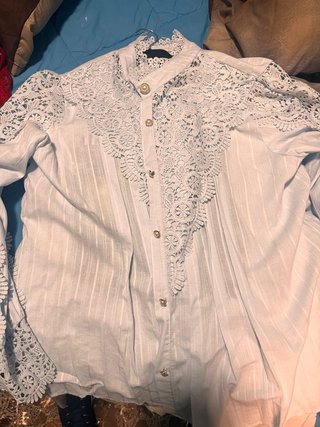 Blusa Victoriana Azul Cielo XXL