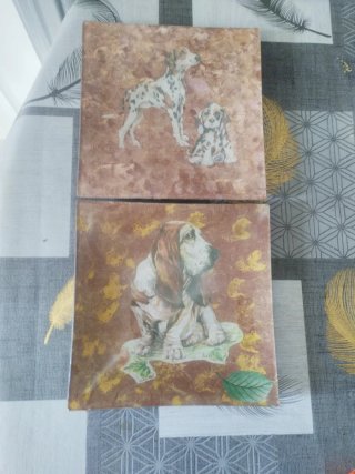Lote de 2 bandejas de cristal 19 cm