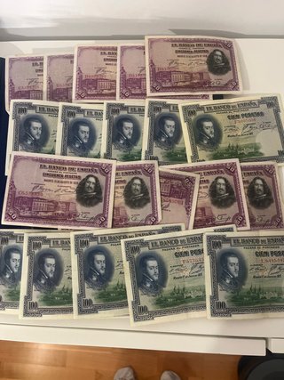 Lote de 20 Billetes Antiguos de Pesetas