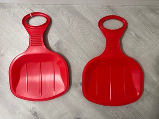 Pack 2 Palas Deslizadores para Nieve Rojo