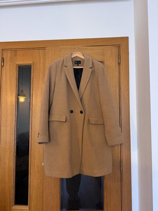 Abrigo Zara Beige Talla M