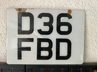 Matrícula Inglesa Antigua D36 FBD