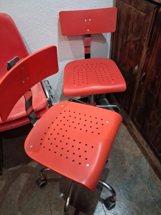 Set de 2 Sillas de Escritorio Rojas