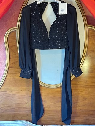 Blusa Fiesta Espalda con lazo Etiqueta  Elegante b