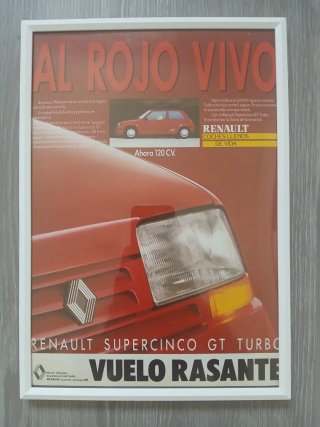 Cuadro Publicitario Renault 5 GT Turbo