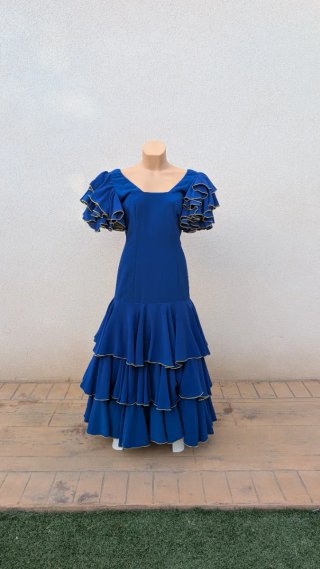 587 Vestido de flamenca azul