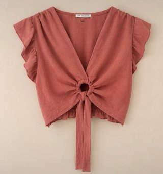 Blusa caldera con fruncido