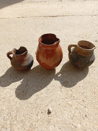 Lote de 3 piezas de barro