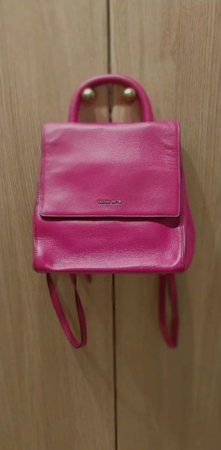 Bolso Mochila Piel Gloria Ortiz Rosa