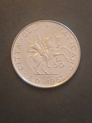 Vaticano 1967 50 liras