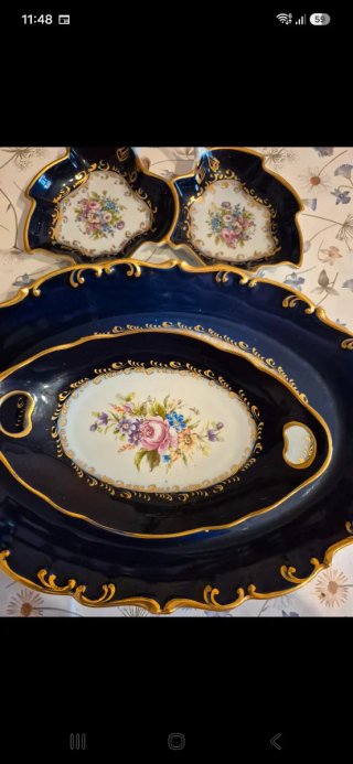 Set de 3 Bandejas de Porcelana Limoges