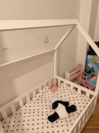 Cama Infantil Estilo Casita Blanca