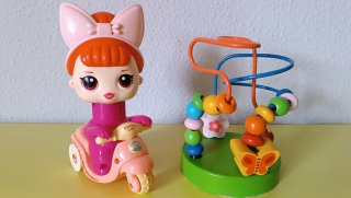 2 Juguetes Infantiles laber,muñecas articulada