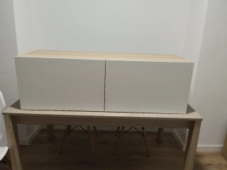 Mueble Besta Ikea Madera y Blanco