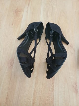 Zapatos de Ante Negros y azules Talla 40