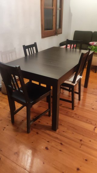 Mesa Comedor Extensible IKEA + 4 Sillas
