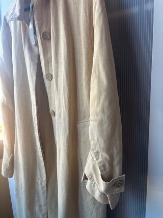 Gabardina larga beis tallas xs da talla