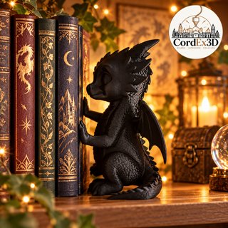 Dragón sujetalibros 3D fantasía