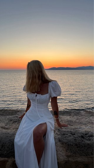 Vestido Blanco Estilo Romántico