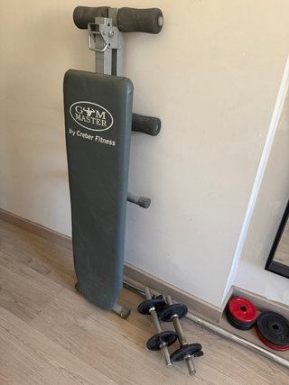 Banco de Pesas Gym Master y Set de Mancuernas