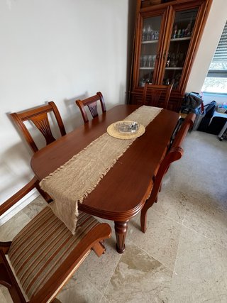 Conjunto Comedor Madera Maciza 6 Sillas