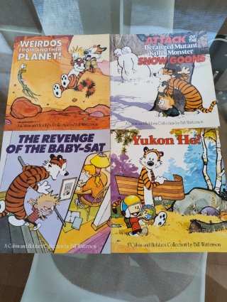 Cuatro libros Calvin and Hobbes en inglés
