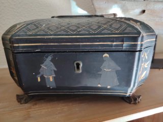 Caddy de té chino antiguo (s. XIX-XX)