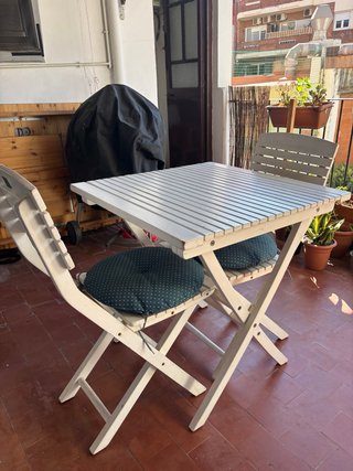 Set de Mesa y 2 Sillas de Terraza