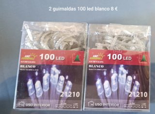 2 Guirnaldas 100 LED Blanco