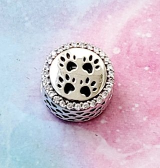 CHARM HUELLAS CIRCONITAS PLATA NUEVO PARA PANDORA