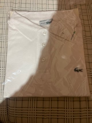 Polo Lacoste Blanco Talla S