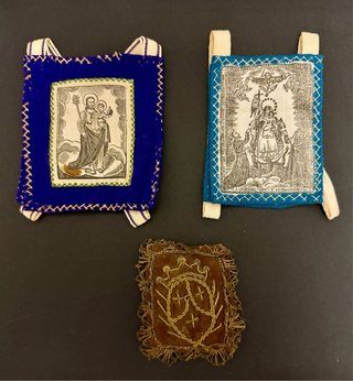 Lote de 3 Escapularios Siglos XIX-XX