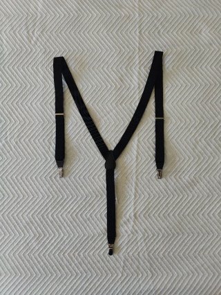 Tirantes elásticos apliques piel Zara Man negros