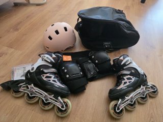 Patines en línea Fila con protecciones y casco