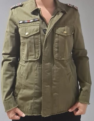 Cazadora Verde Militar