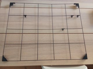 Panel IKEA de rejilla metálico negro