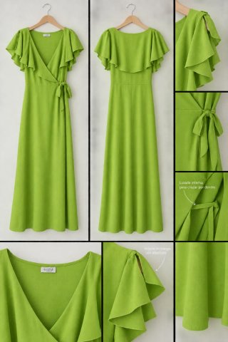 Vestido Midi Color Lima